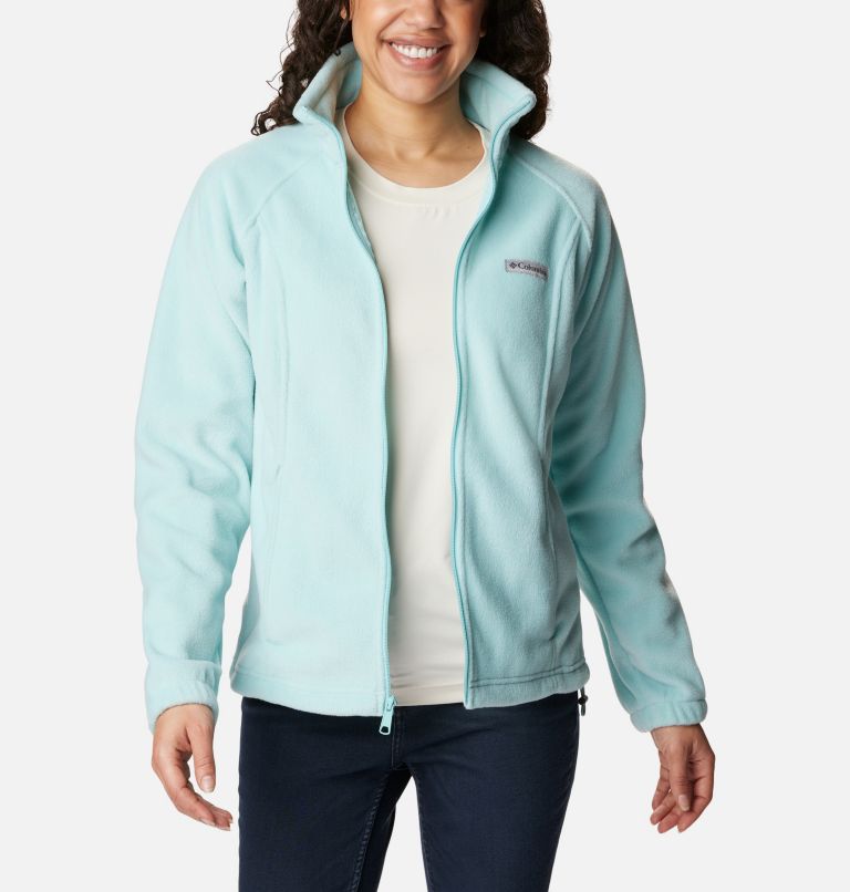 Women's Benton Springs Full Zip Fleece Jacket - Petite, Color: Aqua Haze, image 7