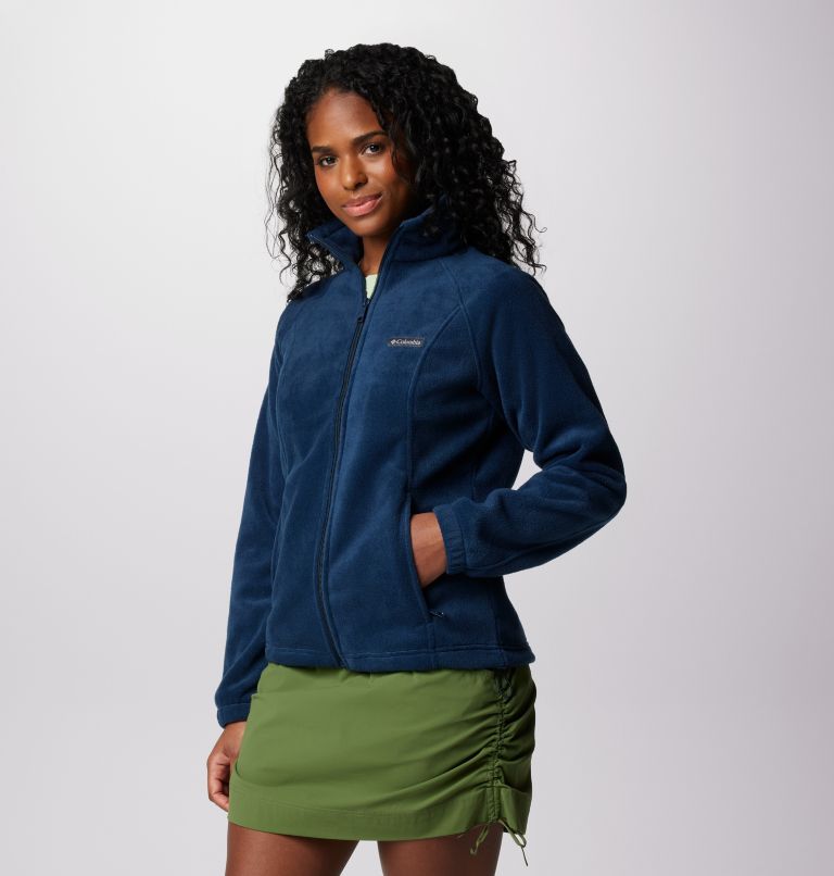 Women's Benton Springs Full Zip Fleece Jacket, Color: Columbia Navy, image 4