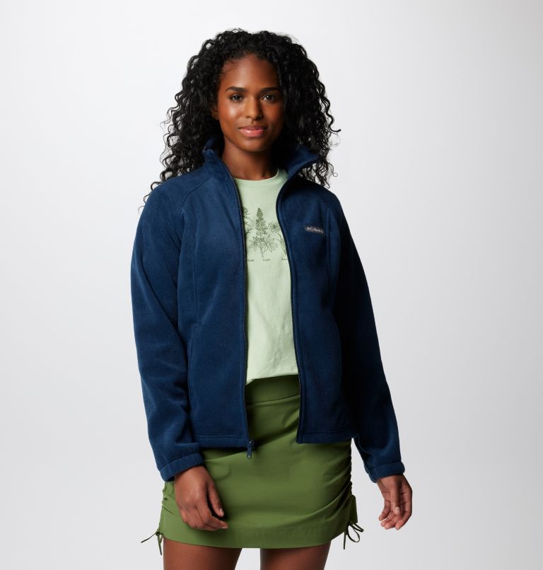 Women's Benton Springs Full Zip Fleece Jacket, Color: Columbia Navy, image 1