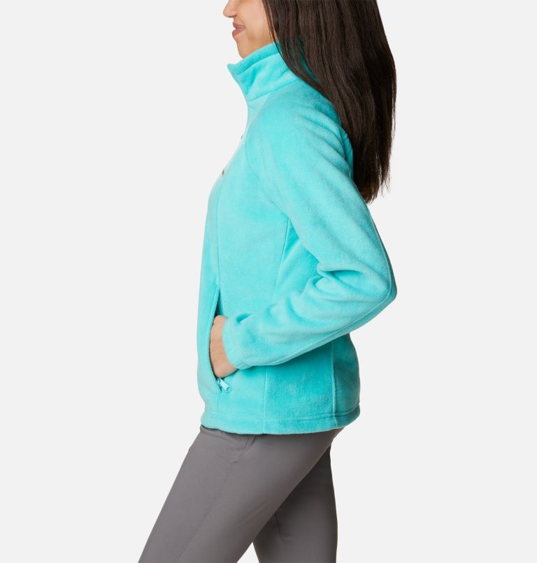 Thumbnail: Women's Benton Springs Full Zip Fleece Jacket - Petite, Color: Bright Aqua, image 3