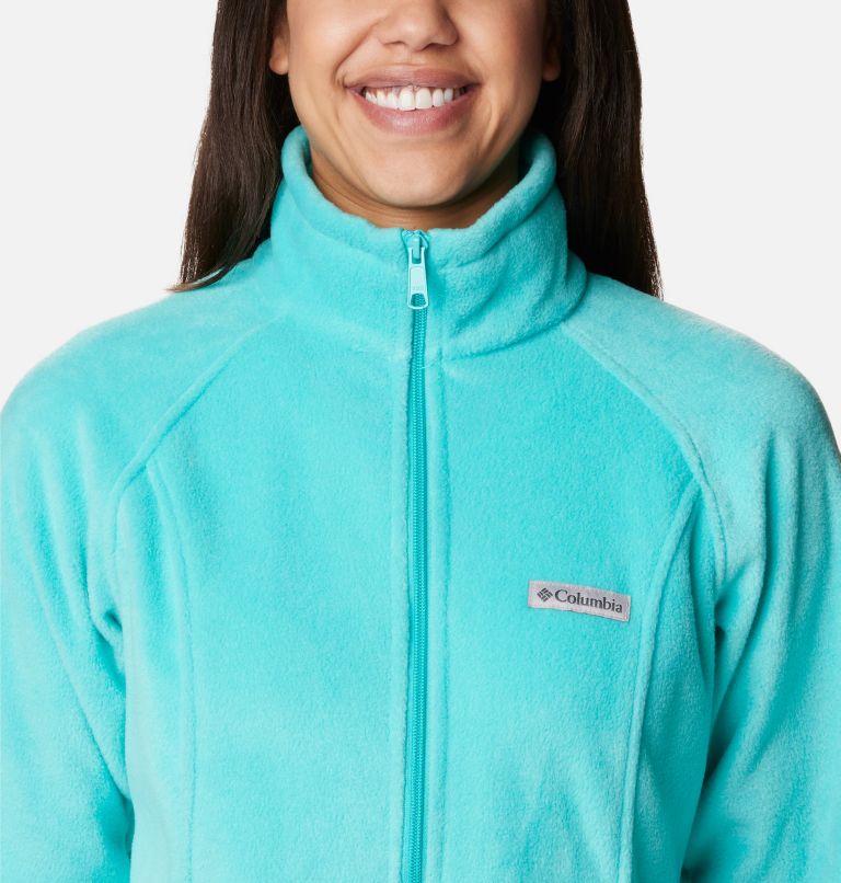 Thumbnail: Women's Benton Springs Full Zip Fleece Jacket - Petite, Color: Bright Aqua, image 4