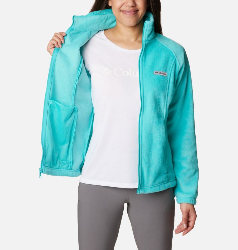 Thumbnail: Women's Benton Springs Full Zip Fleece Jacket - Petite, Color: Bright Aqua, image 5