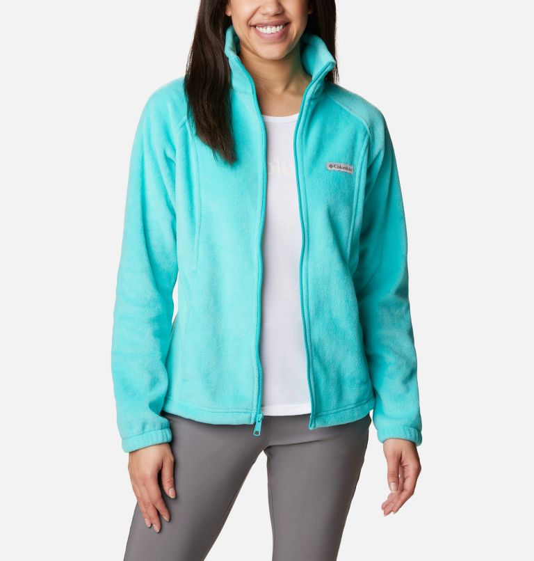 Thumbnail: Women's Benton Springs Full Zip Fleece Jacket - Petite, Color: Bright Aqua, image 7