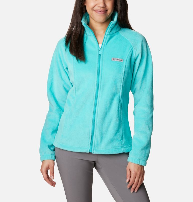Women's Benton Springs Full Zip Fleece Jacket - Petite, Color: Bright Aqua, image 1