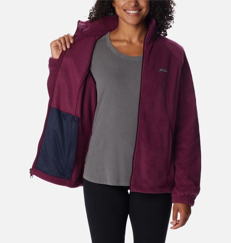 Thumbnail: Women's Benton Springs Full Zip Fleece Jacket, Color: Marionberry, image 5