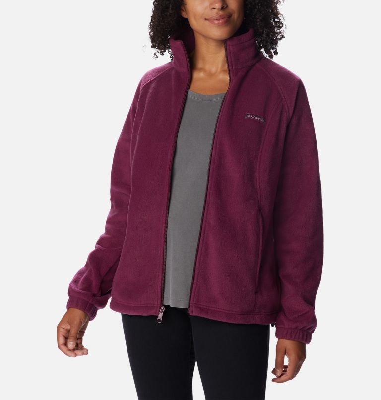 Women's Benton Springs Full Zip Fleece Jacket - Petite, Color: Marionberry, image 7