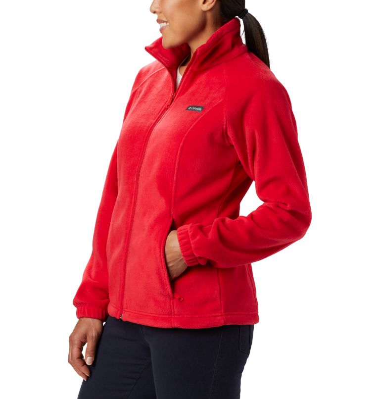 Thumbnail: Women's Benton Springs Full Zip Fleece Jacket - Petite, Color: Red Lily, image 4