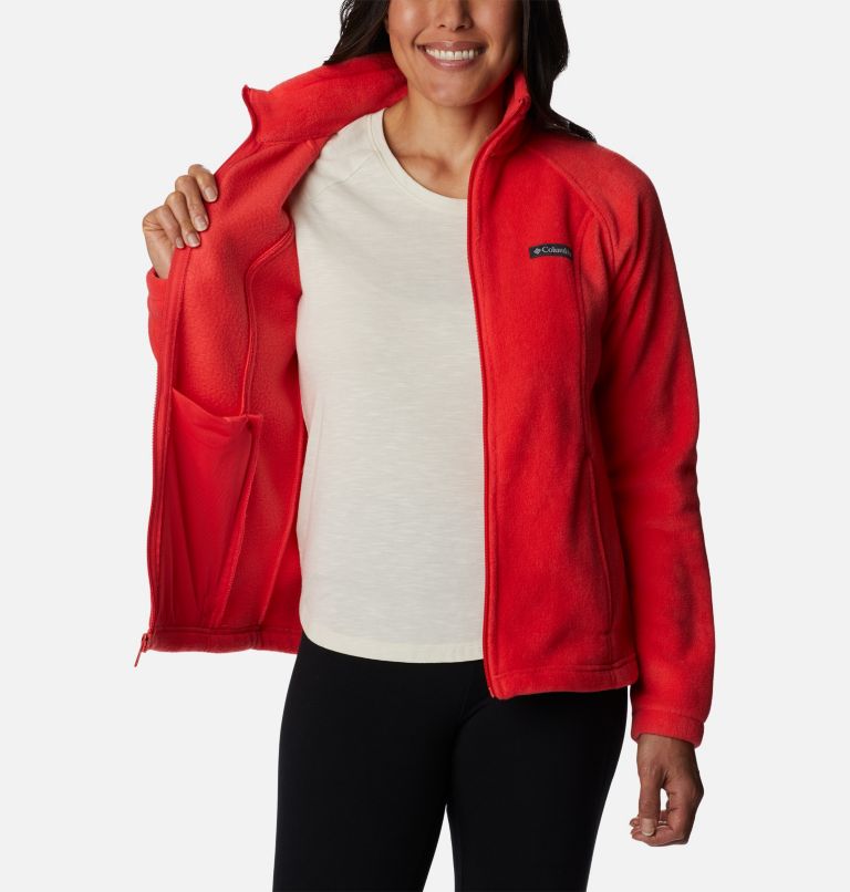 Thumbnail: Women’s Benton Springs Full Zip Fleece Jacket, Color: Red Hibiscus, image 5