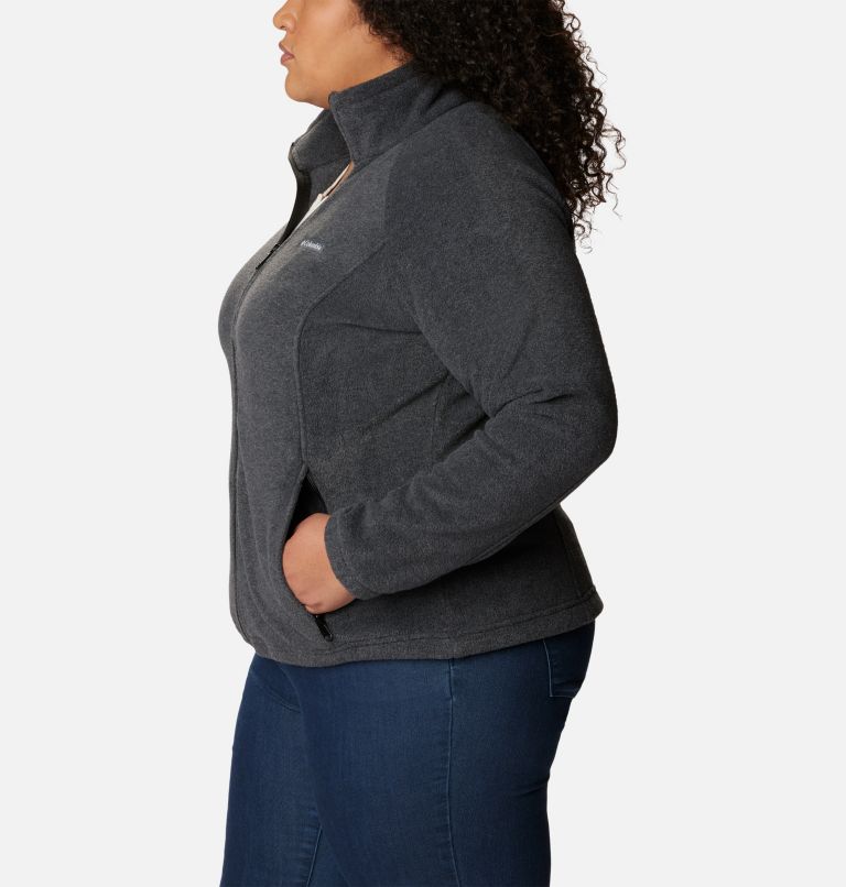 Women's Benton Springs Full Zip Fleece Jacket - Plus Size, Color: Charcoal Heather, image 3