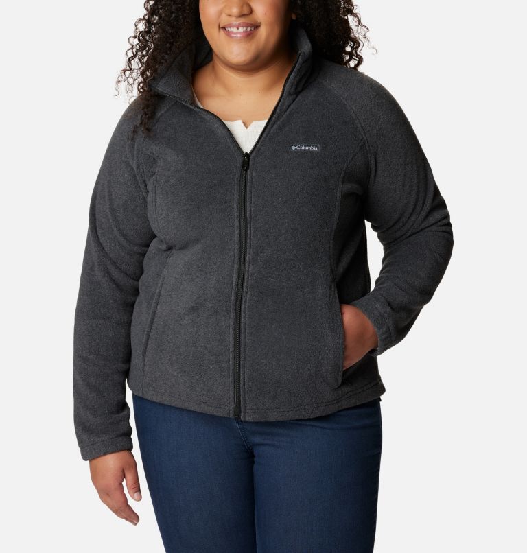 Thumbnail: Women's Benton Springs Full Zip Fleece Jacket - Plus Size, Color: Charcoal Heather, image 1