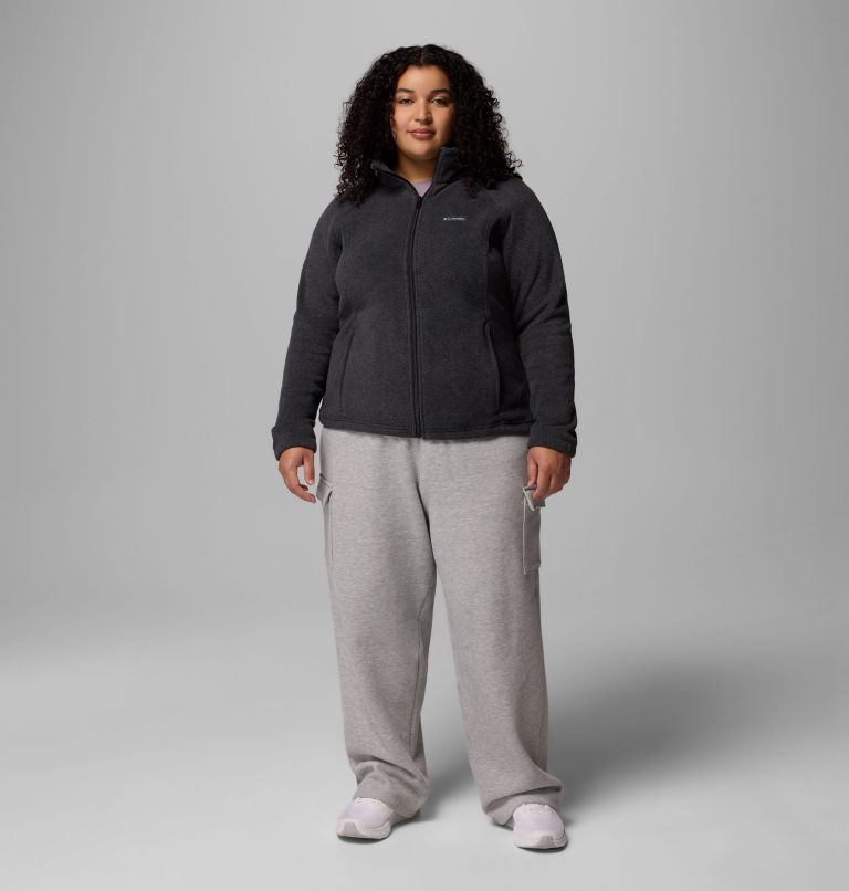 Women's Benton Springs Full Zip Fleece Jacket - Plus Size, Color: Charcoal Heather, image 2