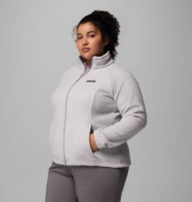 Women's Benton Springs Full Zip Fleece Jacket - Plus Size, Color: Cirrus Grey Heather, image 80