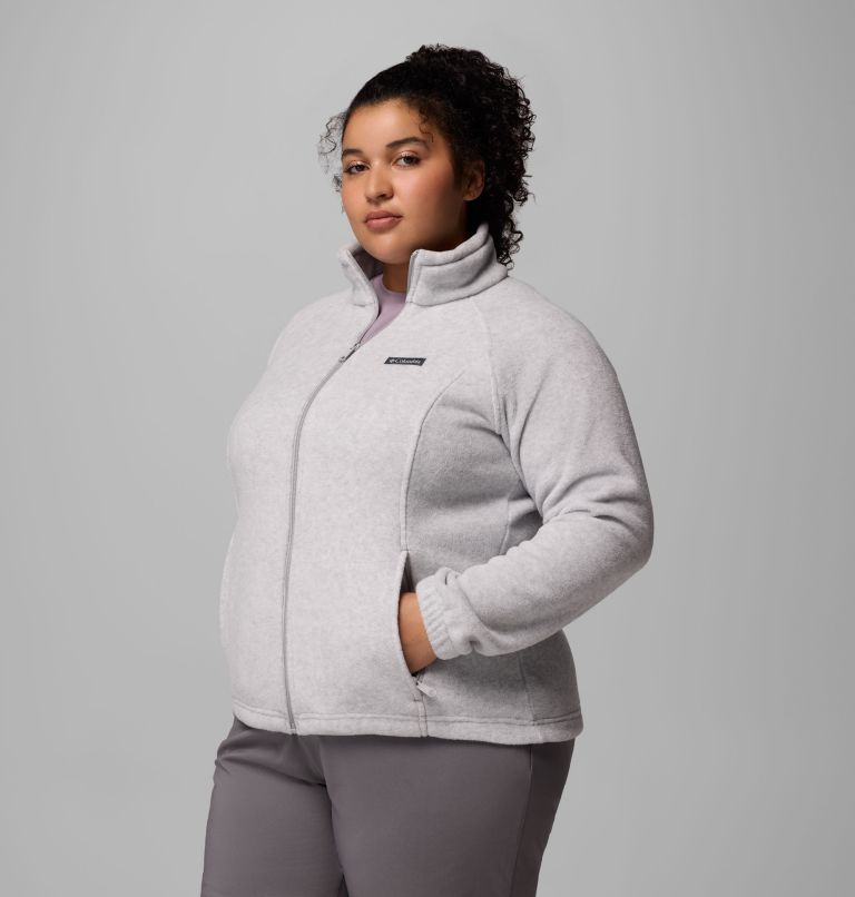 Women's Benton Springs Full Zip Fleece Jacket - Plus Size, Color: Cirrus Grey Heather, image 3
