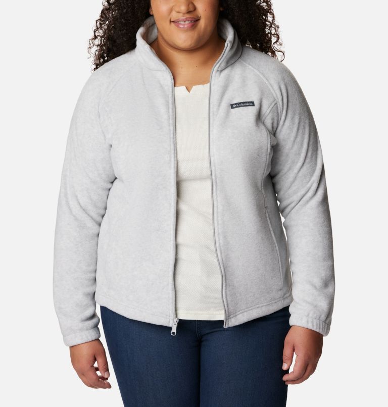 Women's Benton Springs Full Zip Fleece Jacket - Plus Size, Color: Cirrus Grey Heather, image 7