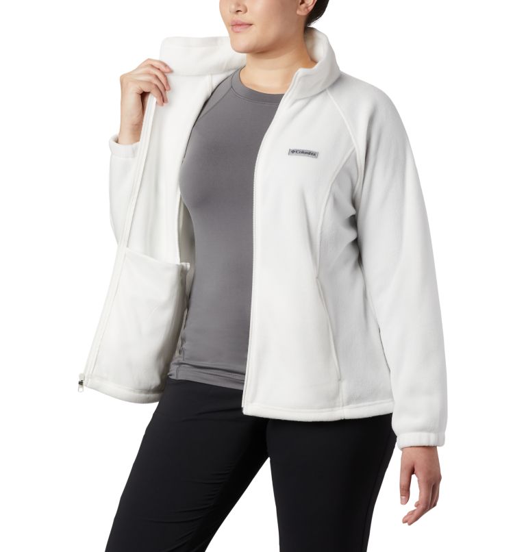 Thumbnail: Women's Benton Springs Full Zip Fleece Jacket - Plus Size, Color: Sea Salt, image 5