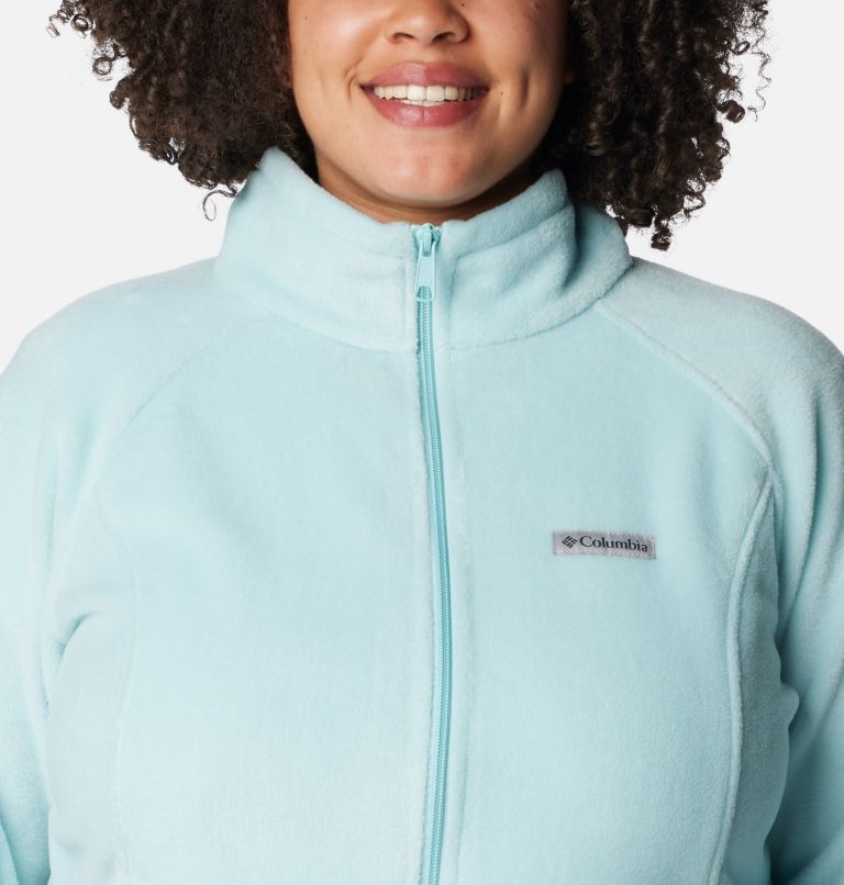 Thumbnail: Women's Benton Springs Full Zip Fleece Jacket - Plus Size, Color: Aqua Haze, image 4