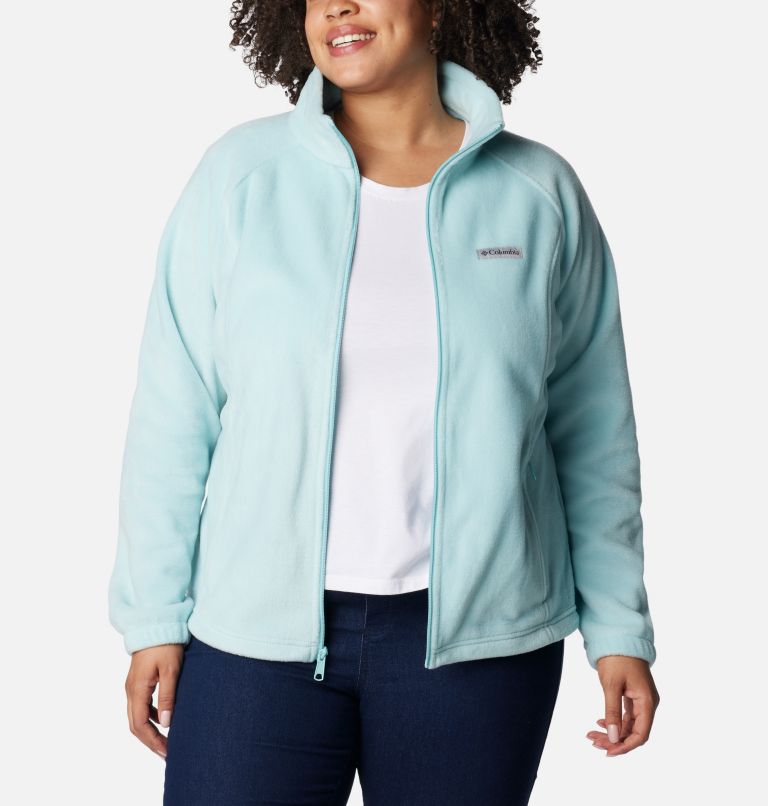 Women's Benton Springs Full Zip Fleece Jacket - Plus Size, Color: Aqua Haze, image 7