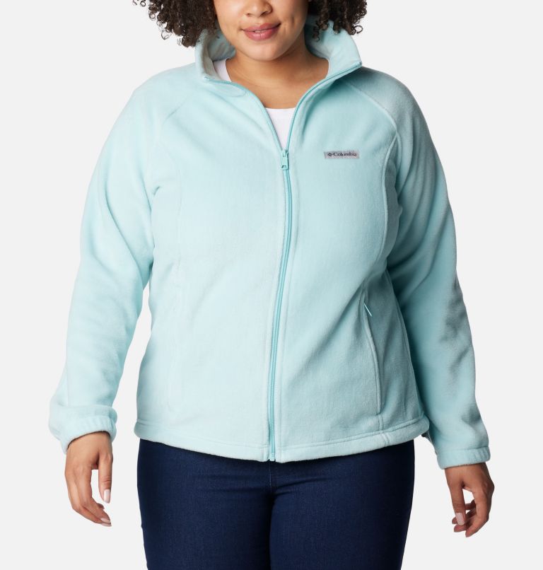 Thumbnail: Women's Benton Springs Full Zip Fleece Jacket - Plus Size, Color: Aqua Haze, image 1