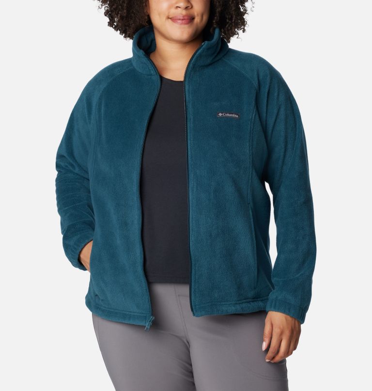 Thumbnail: Women's Benton Springs Full Zip Fleece Jacket - Plus Size, Color: Night Wave, image 7