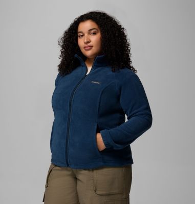 Women's Benton Springs Full Zip Fleece Jacket - Plus Size, Color: Columbia Navy, image 84