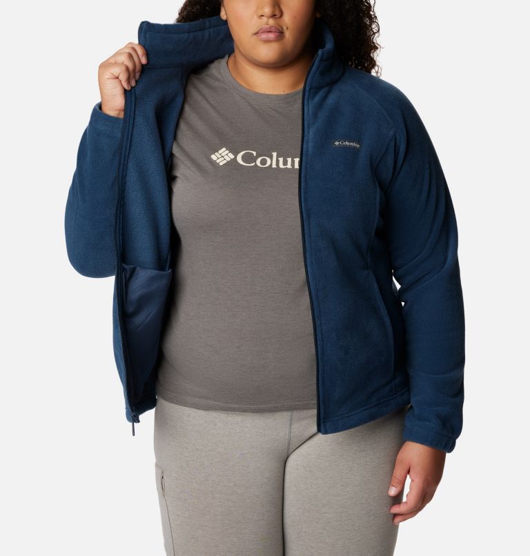 Thumbnail: Women's Benton Springs Full Zip Fleece Jacket - Plus Size, Color: Columbia Navy, image 5
