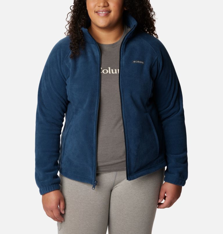 Thumbnail: Women's Benton Springs Full Zip Fleece Jacket - Plus Size, Color: Columbia Navy, image 7