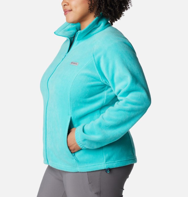 Thumbnail: Women's Benton Springs Full Zip Fleece Jacket - Plus Size, Color: Bright Aqua, image 3