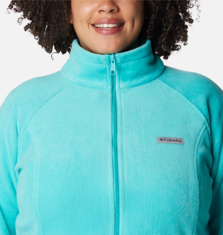 Women's Benton Springs Full Zip Fleece Jacket - Plus Size, Color: Bright Aqua, image 4