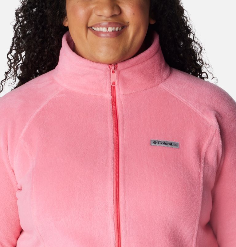 Thumbnail: Women's Benton Springs Full Zip Fleece Jacket - Plus Size, Color: Camellia Rose, image 4