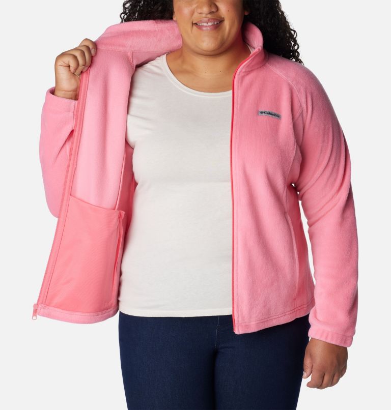 Women's Benton Springs Full Zip Fleece Jacket - Plus Size, Color: Camellia Rose, image 5