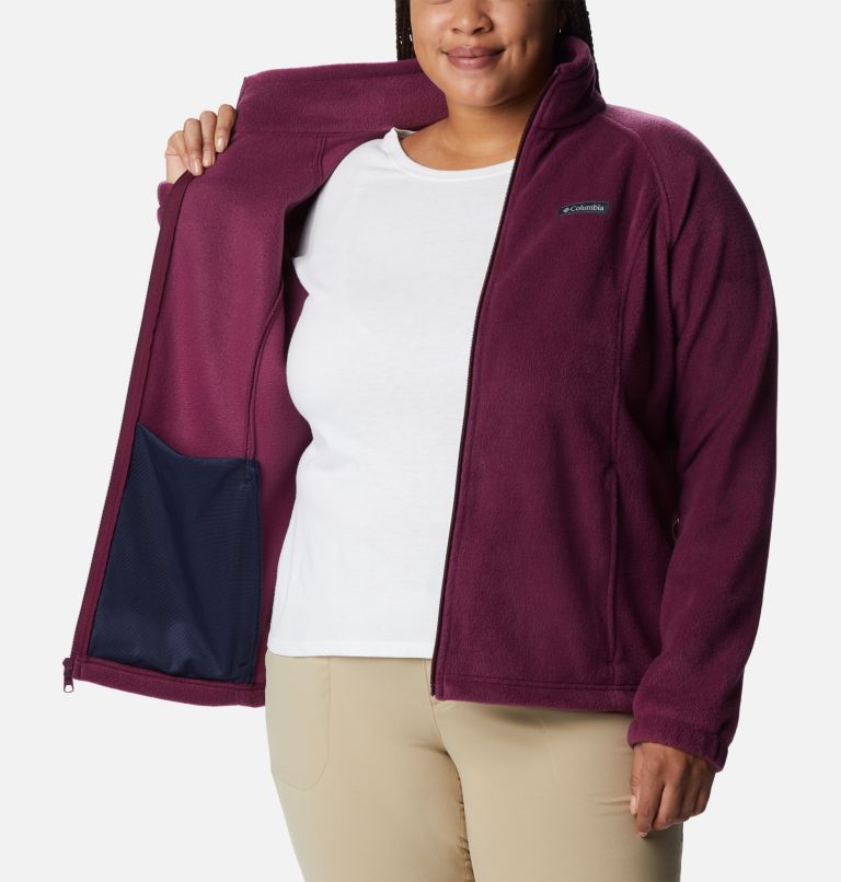Women's Benton Springs Full Zip Fleece Jacket - Plus Size, Color: Marionberry, image 5