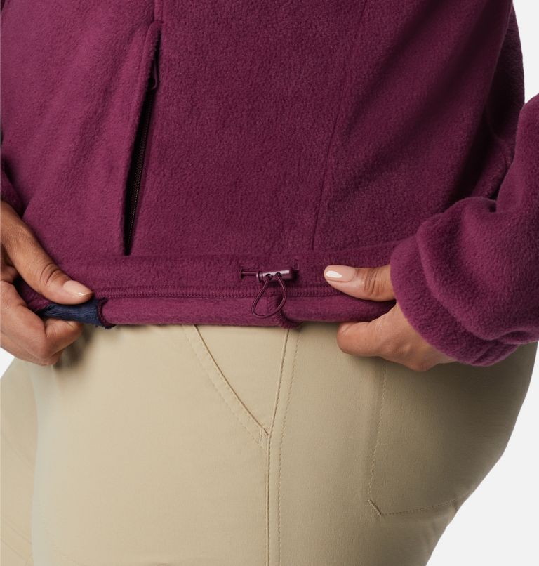 Thumbnail: Women's Benton Springs Full Zip Fleece Jacket - Plus Size, Color: Marionberry, image 7