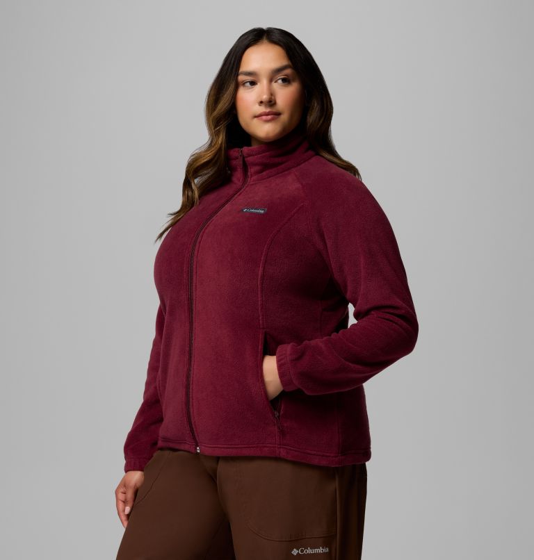 Women's Benton Springs Full Zip Fleece Jacket - Plus Size, Color: Rich Wine, image 4