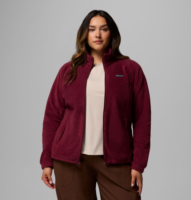 Women's Benton Springs Full Zip Fleece Jacket - Plus Size, Color: Rich Wine, image 5