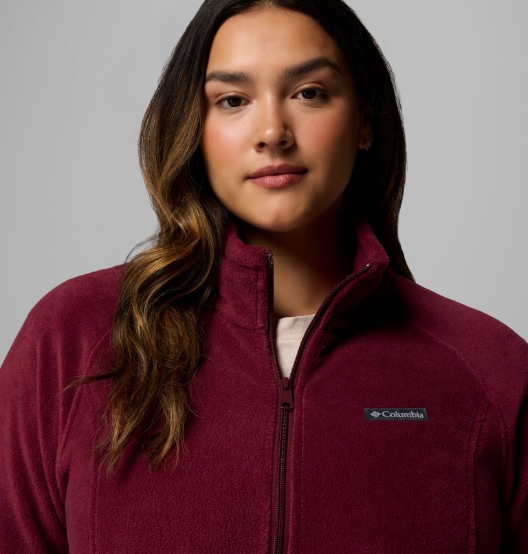 Women's Benton Springs Full Zip Fleece Jacket - Plus Size, Color: Rich Wine, image 6