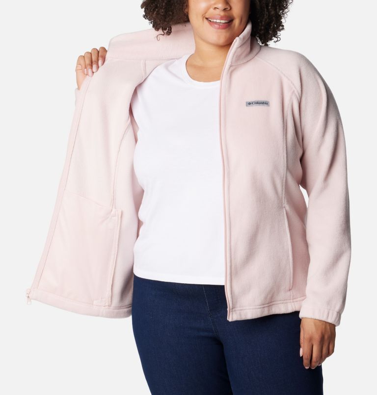 Thumbnail: Women's Benton Springs Full Zip Fleece Jacket - Plus Size, Color: Dusty Pink, image 5
