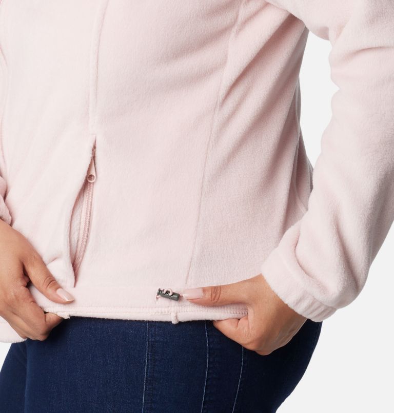 Thumbnail: Women's Benton Springs Full Zip Fleece Jacket - Plus Size, Color: Dusty Pink, image 6
