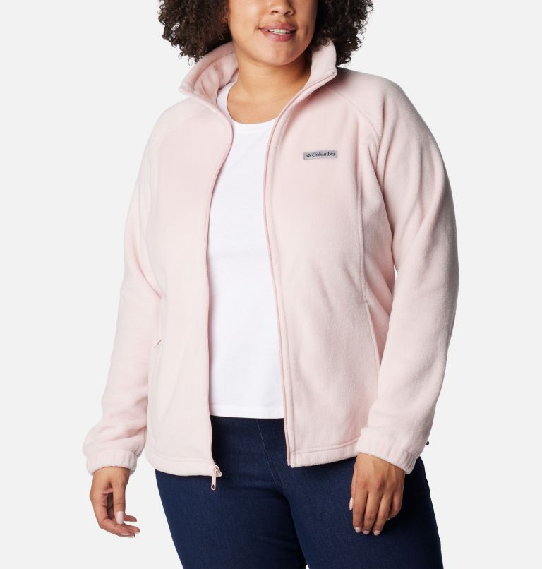 Thumbnail: Women's Benton Springs Full Zip Fleece Jacket - Plus Size, Color: Dusty Pink, image 7