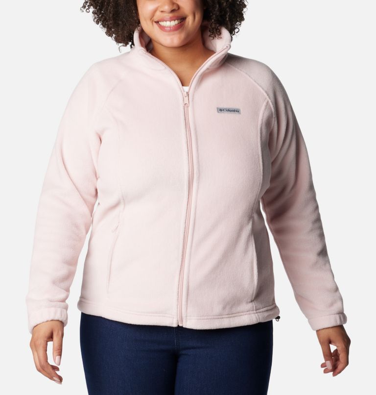 Columbia, Tops, Columbia Womens Basin Trail Iii Full Zip Fleece Jacket  Small Gray And Pink