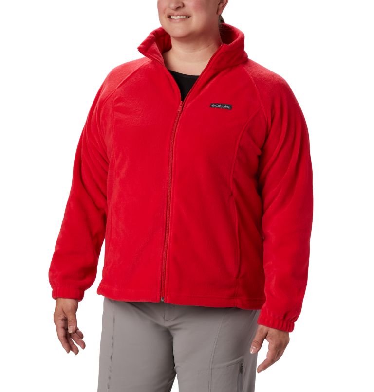 Thumbnail: Women's Benton Springs Full Zip Fleece Jacket - Plus Size, Color: Red Lily, image 1