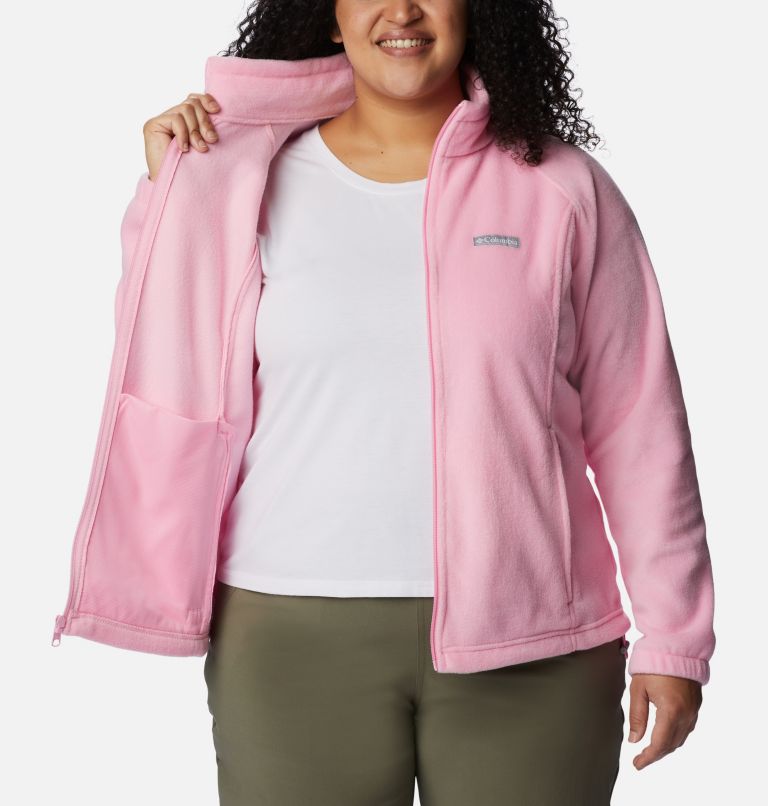 Thumbnail: Women's Benton Springs Full Zip Fleece Jacket - Plus Size, Color: Wild Rose, image 5