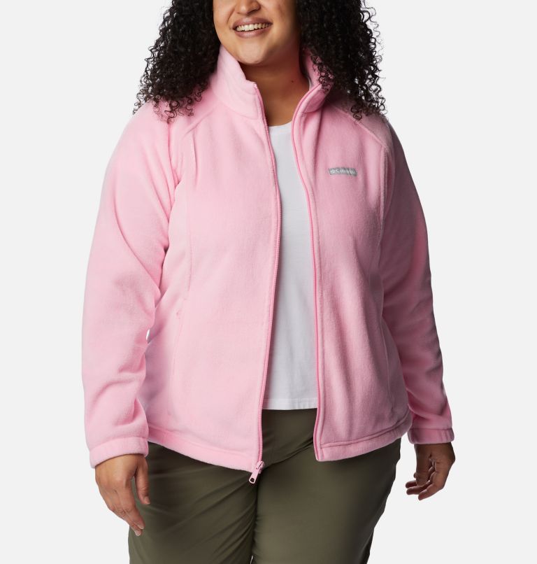 Thumbnail: Women's Benton Springs Full Zip Fleece Jacket - Plus Size, Color: Wild Rose, image 6