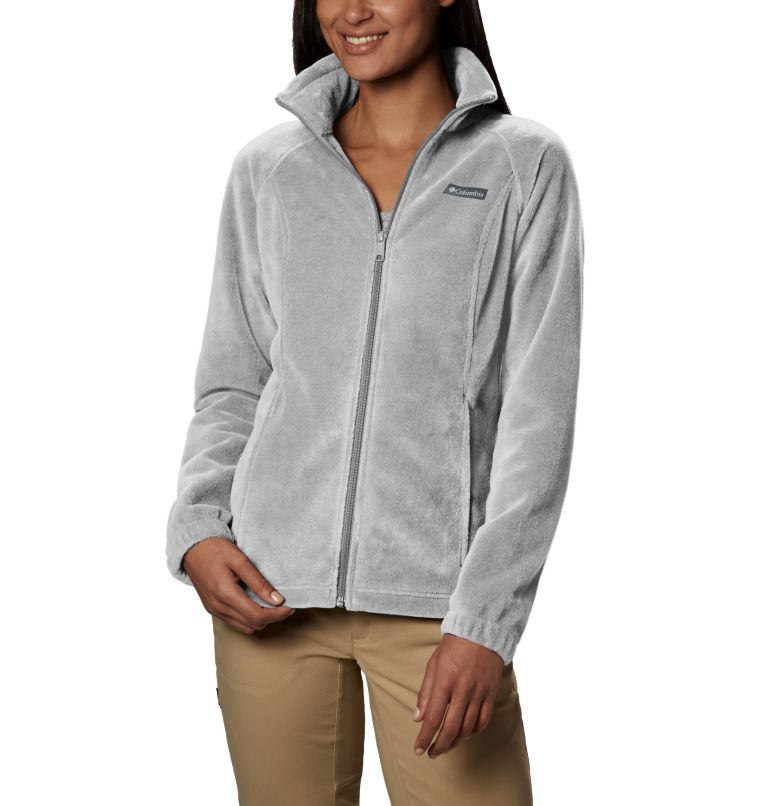 Thumbnail: Women's Benton Springs Full Zip Fleece Jacket - Petite, Color: Cirrus Grey Heather, image 1