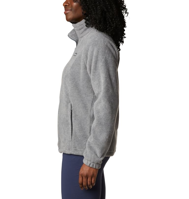 Women's Benton Springs Full Zip Fleece Jacket - Petite, Color: Light Grey Heather, image 3