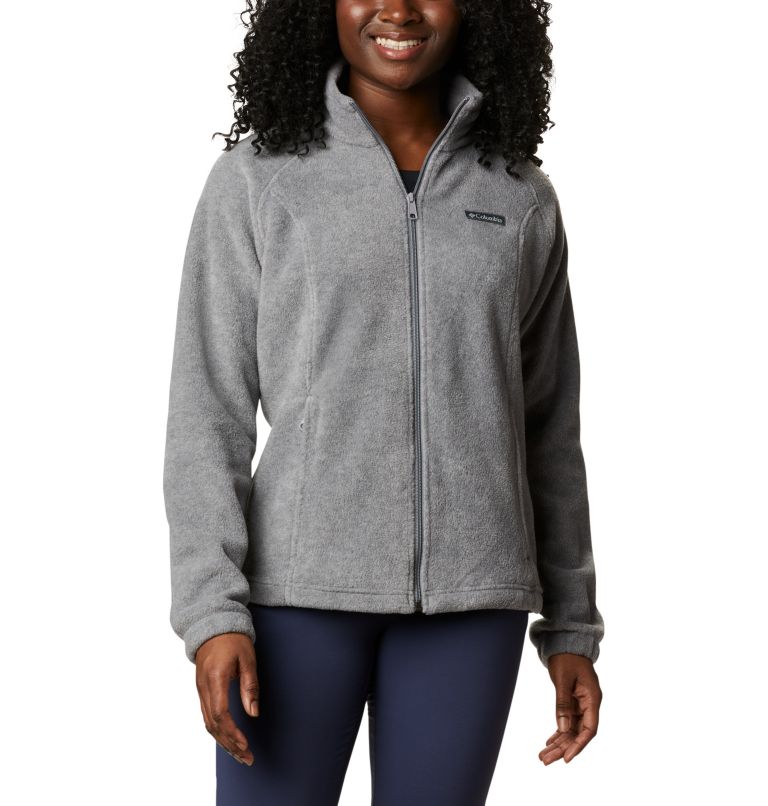 Thumbnail: Women's Benton Springs Full Zip Fleece Jacket - Petite, Color: Light Grey Heather, image 1