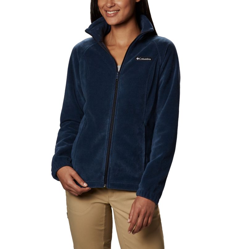 Thumbnail: Women's Benton Springs Full Zip Fleece Jacket - Petite, Color: Columbia Navy, image 1