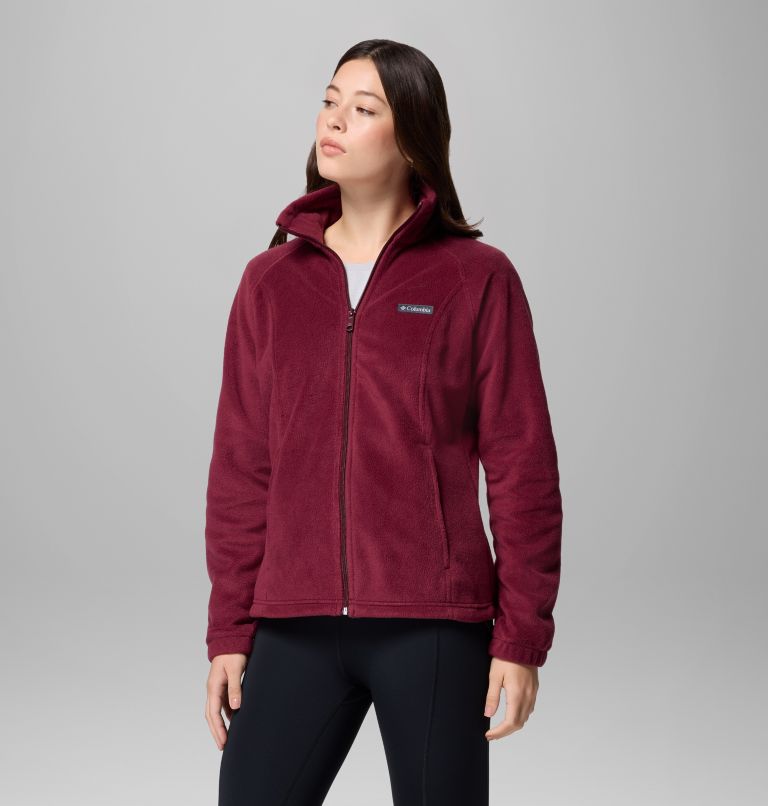 Women's Benton Springs Full Zip Fleece Jacket - Petite, Color: Rich Wine, image 4