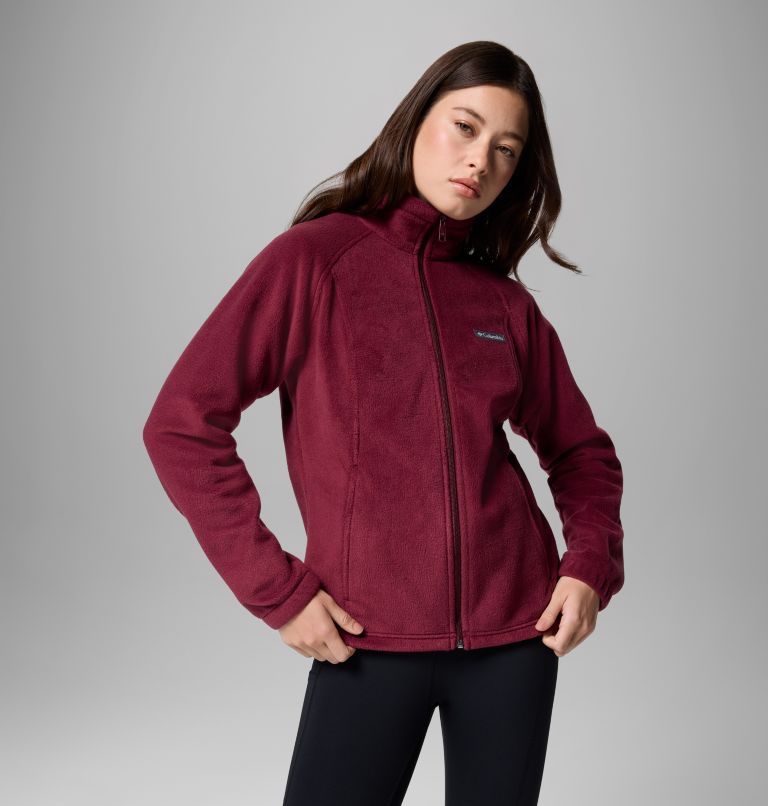 Women's Benton Springs Full Zip Fleece Jacket - Petite, Color: Rich Wine, image 5