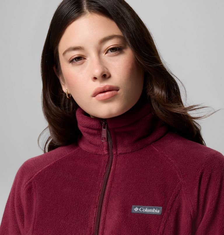 Women's Benton Springs Full Zip Fleece Jacket - Petite, Color: Rich Wine, image 6