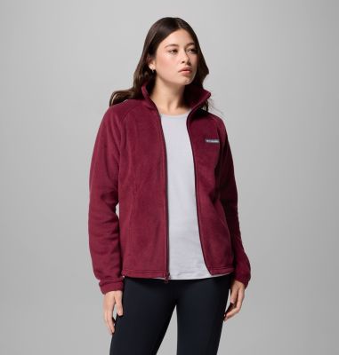 Women's Benton Springs Full Zip Fleece Jacket - Petite, Color: Rich Wine, image 9